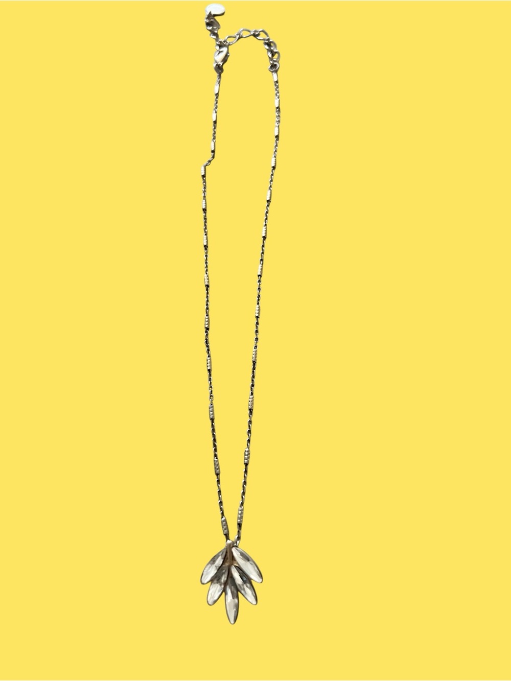 Sam Edelman Gold-Tone Crystal Leaf Pendant Necklace